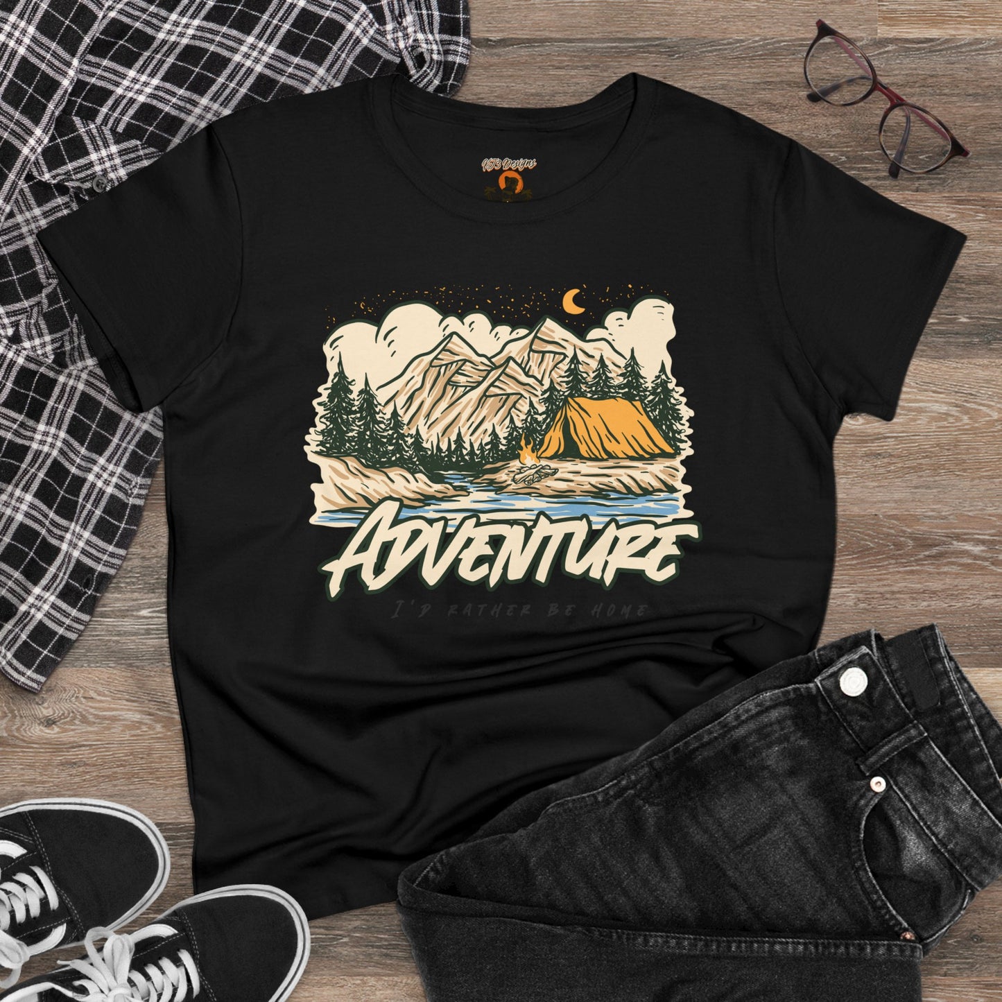 Funny Adventure Women's Tee - 'I'd Rather Be Home'