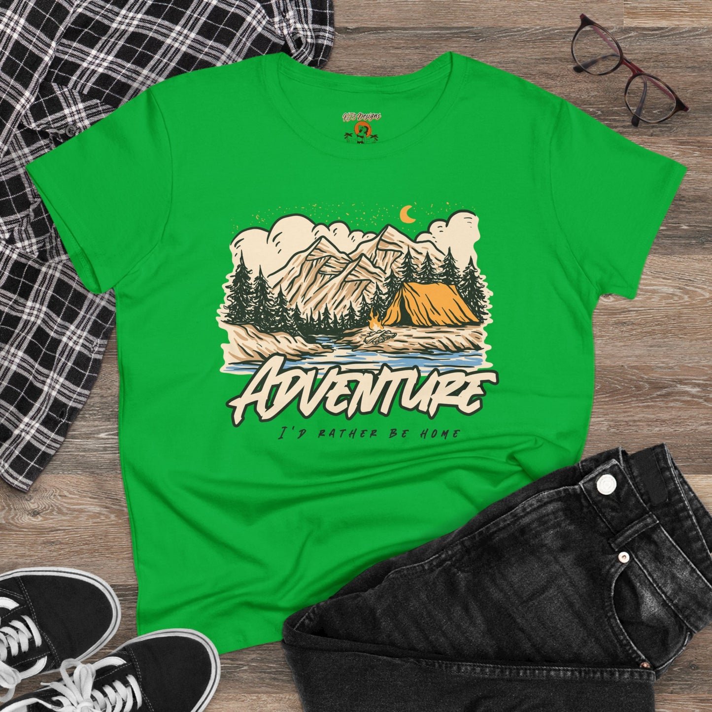 Funny Adventure Women's Tee - 'I'd Rather Be Home'