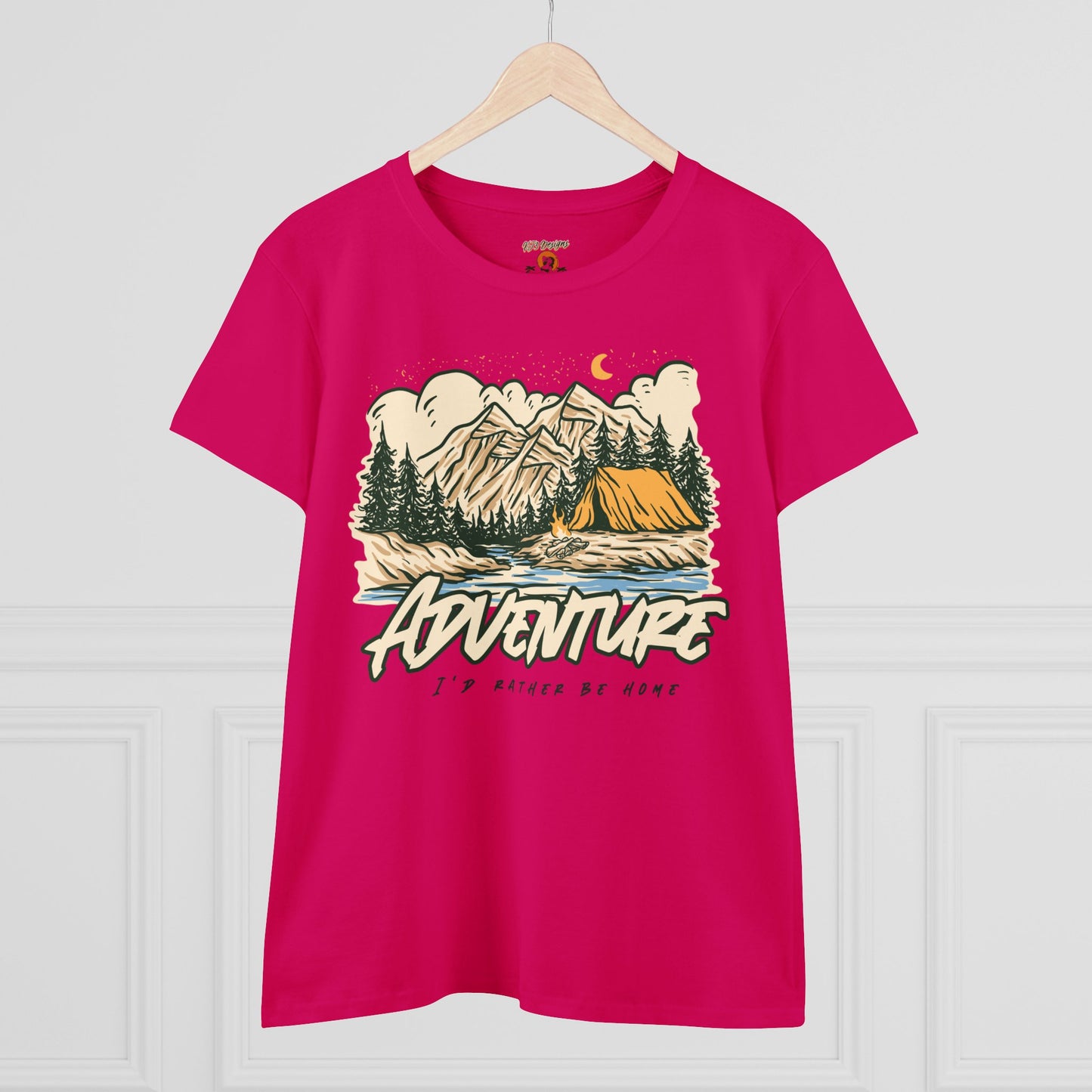 Funny Adventure Women's Tee - 'I'd Rather Be Home'