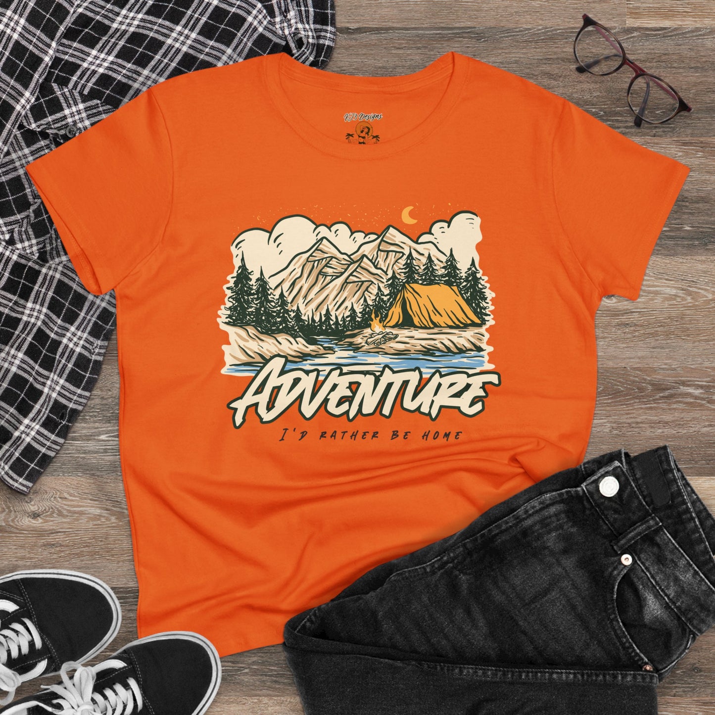 Funny Adventure Women's Tee - 'I'd Rather Be Home'