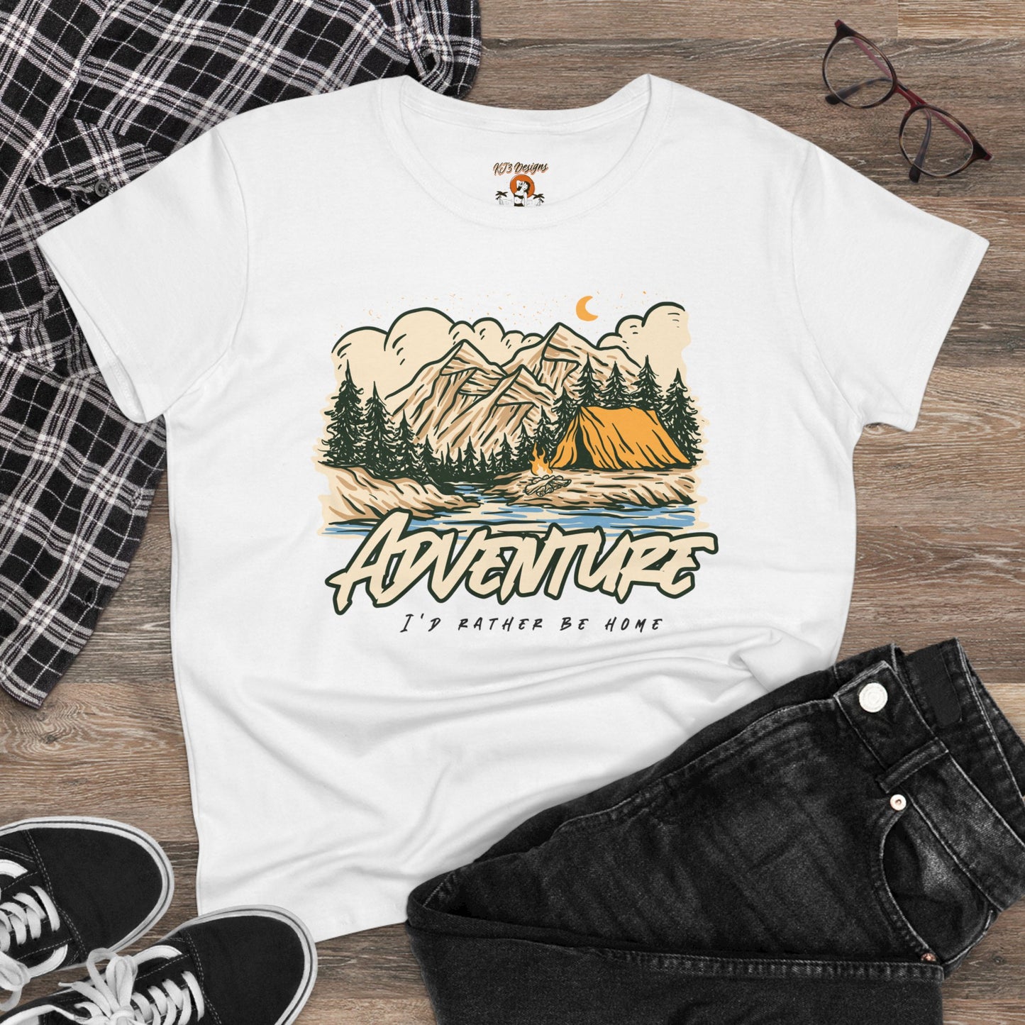 Funny Adventure Women's Tee - 'I'd Rather Be Home'