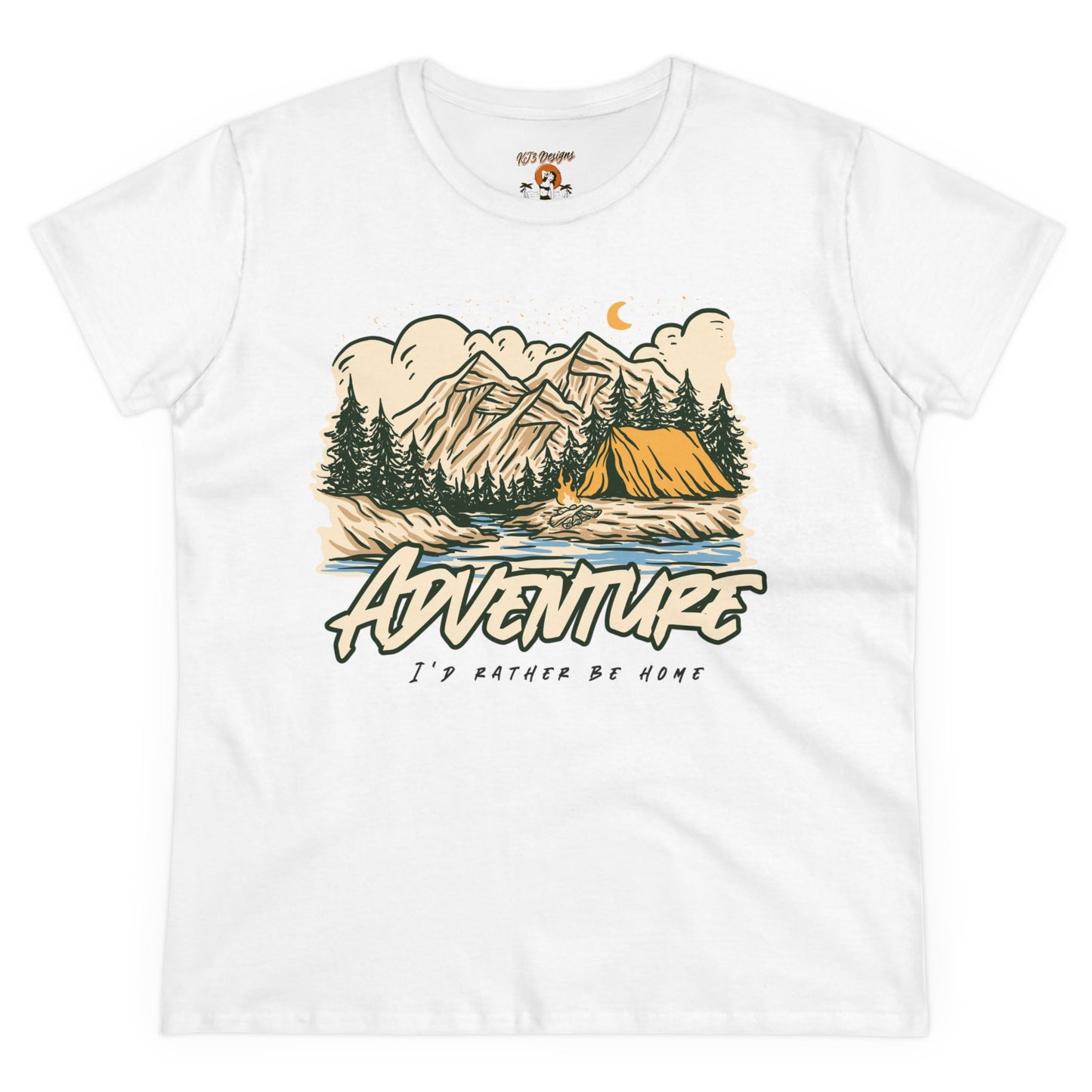 Funny Adventure Women's Tee - 'I'd Rather Be Home'